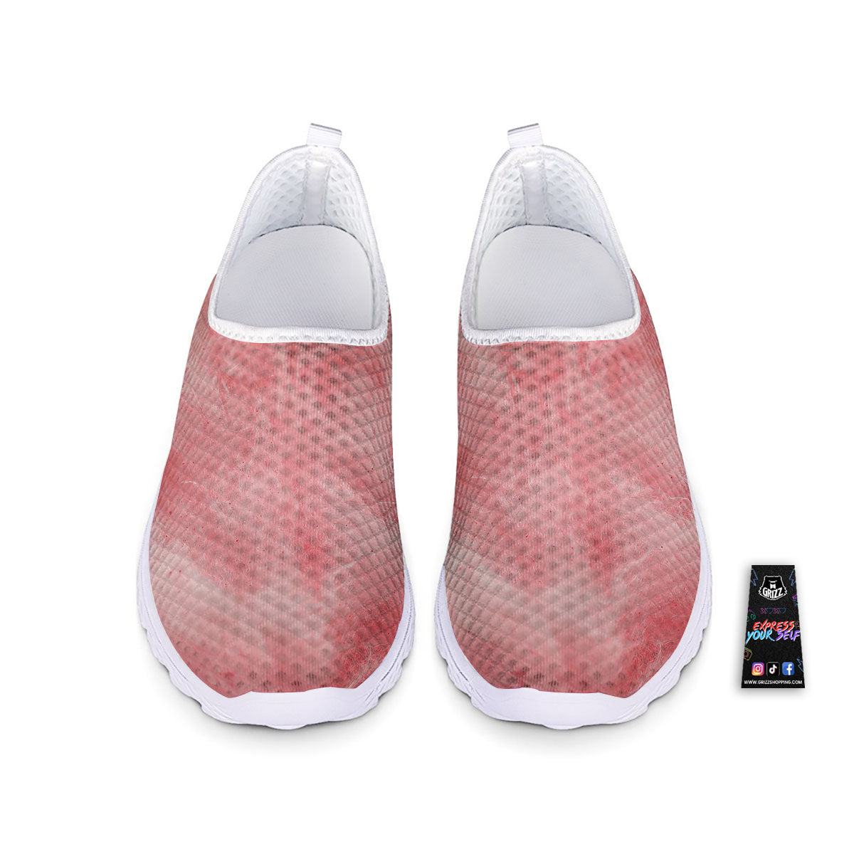Cotton Candy Pink Print Nurse Shoes-grizzshop
