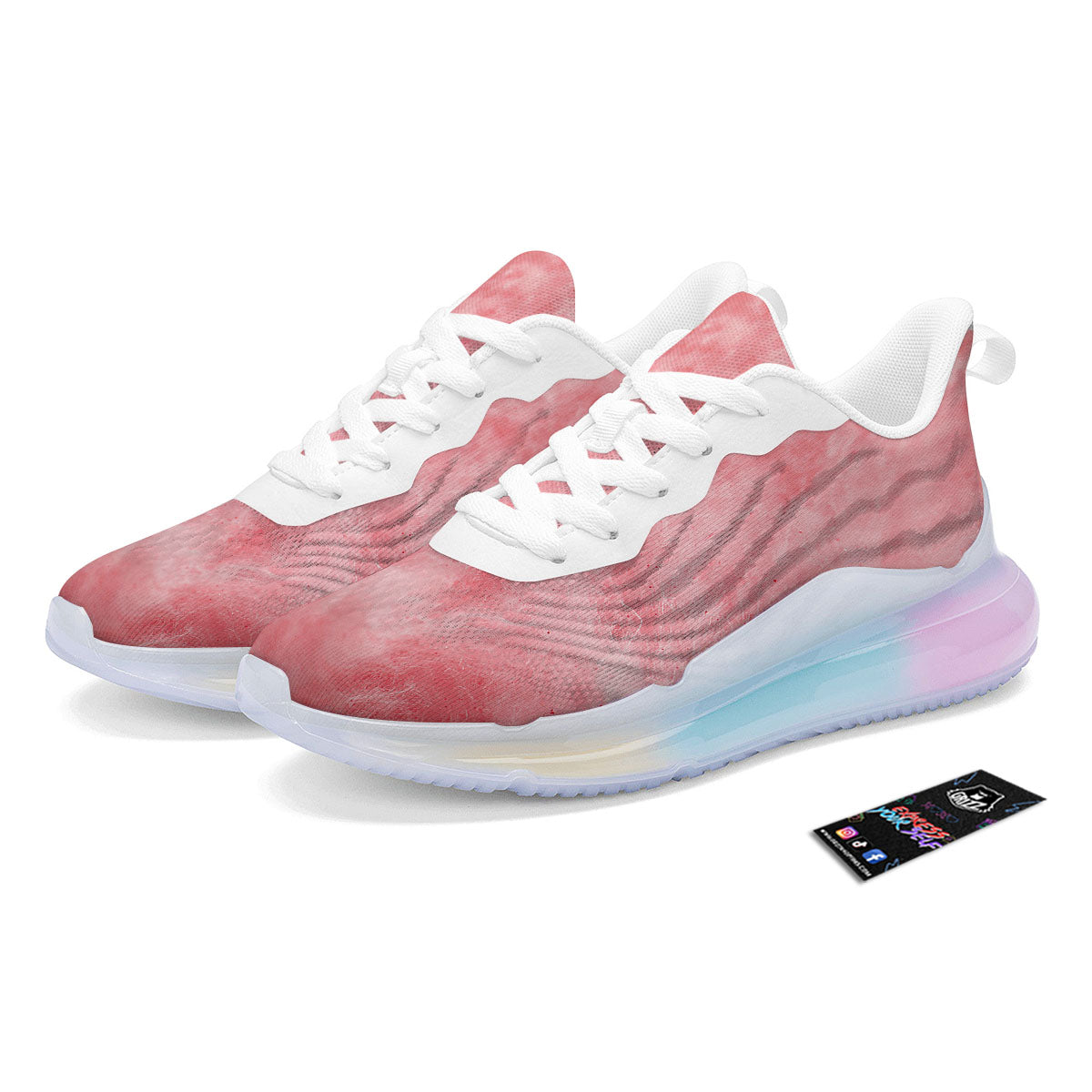 Cotton Candy Pink Print Running Sneakers-grizzshop