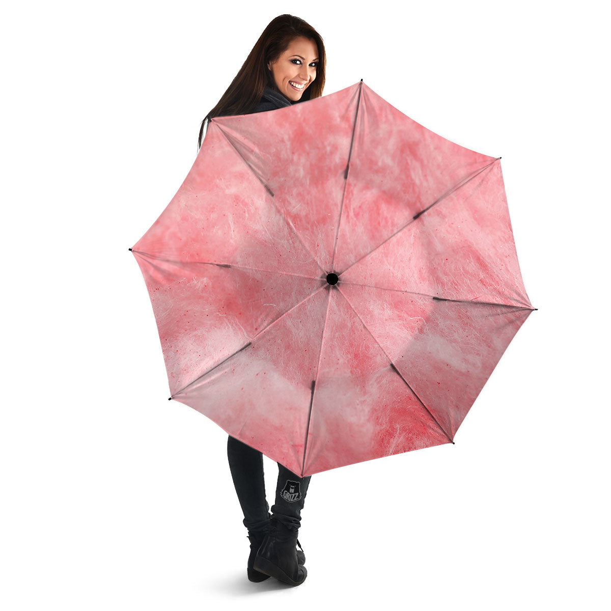 Cotton Candy Pink Print Umbrella-grizzshop