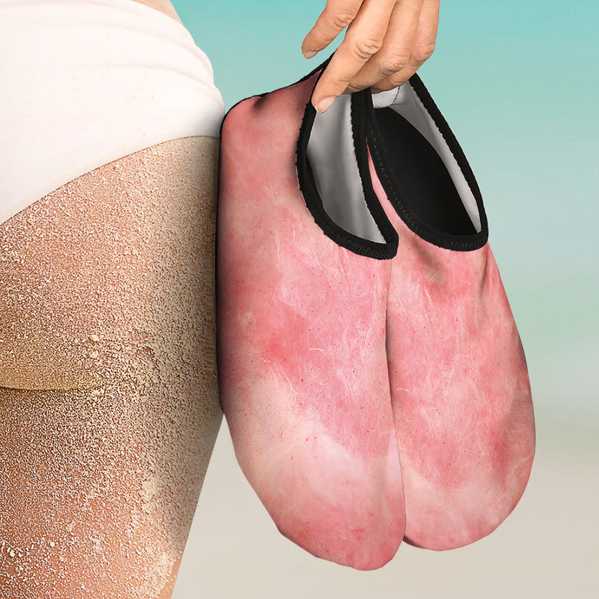 Cotton Candy Pink Print Water Shoes-grizzshop