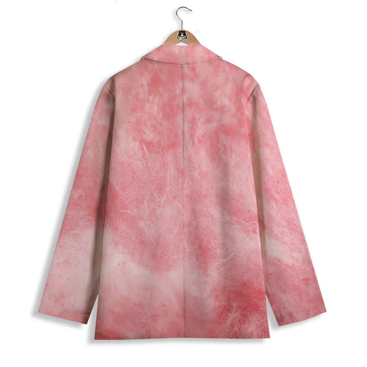 Cotton Candy Pink Print Women's Blazer-grizzshop
