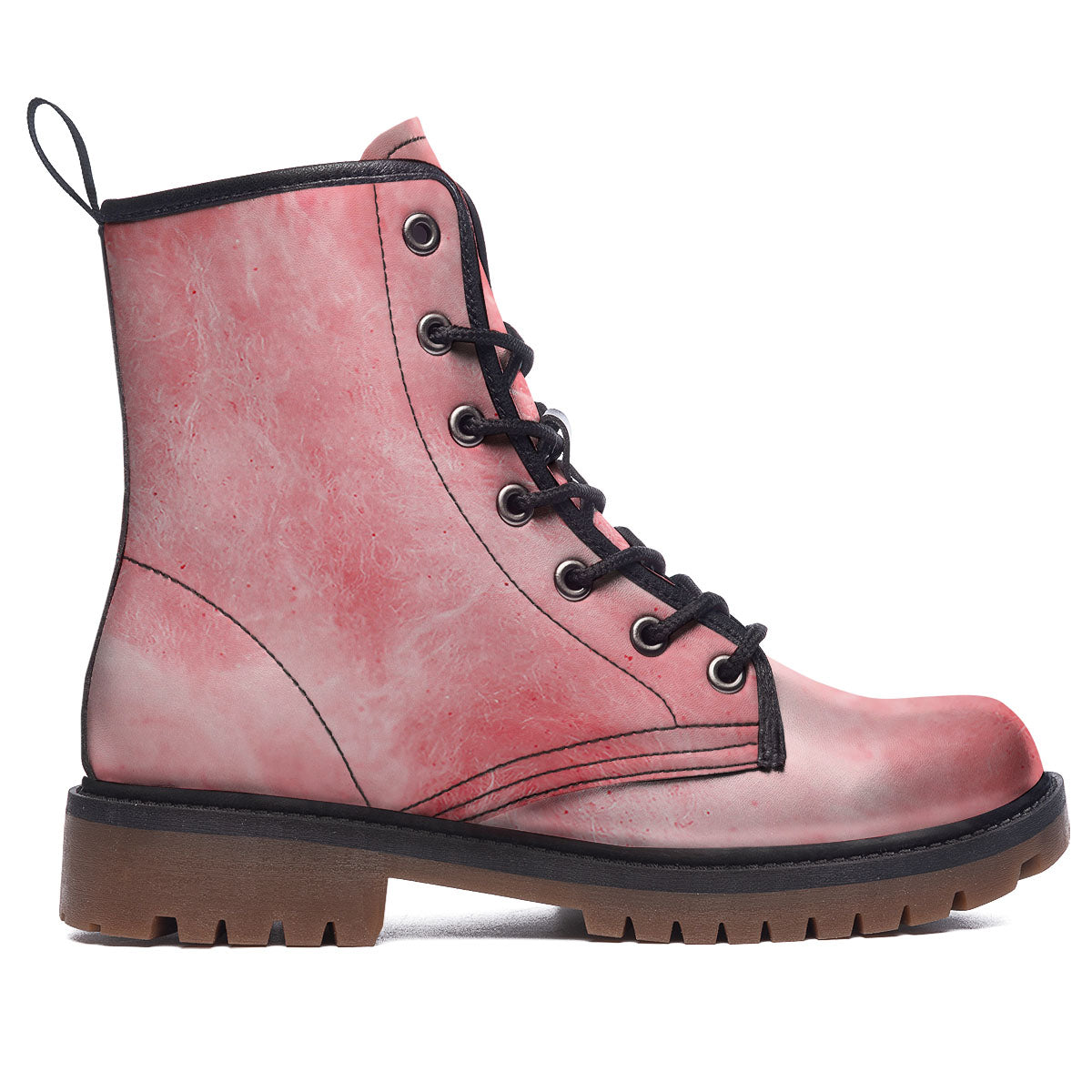 Cotton Candy Pink Print Work Boots-grizzshop