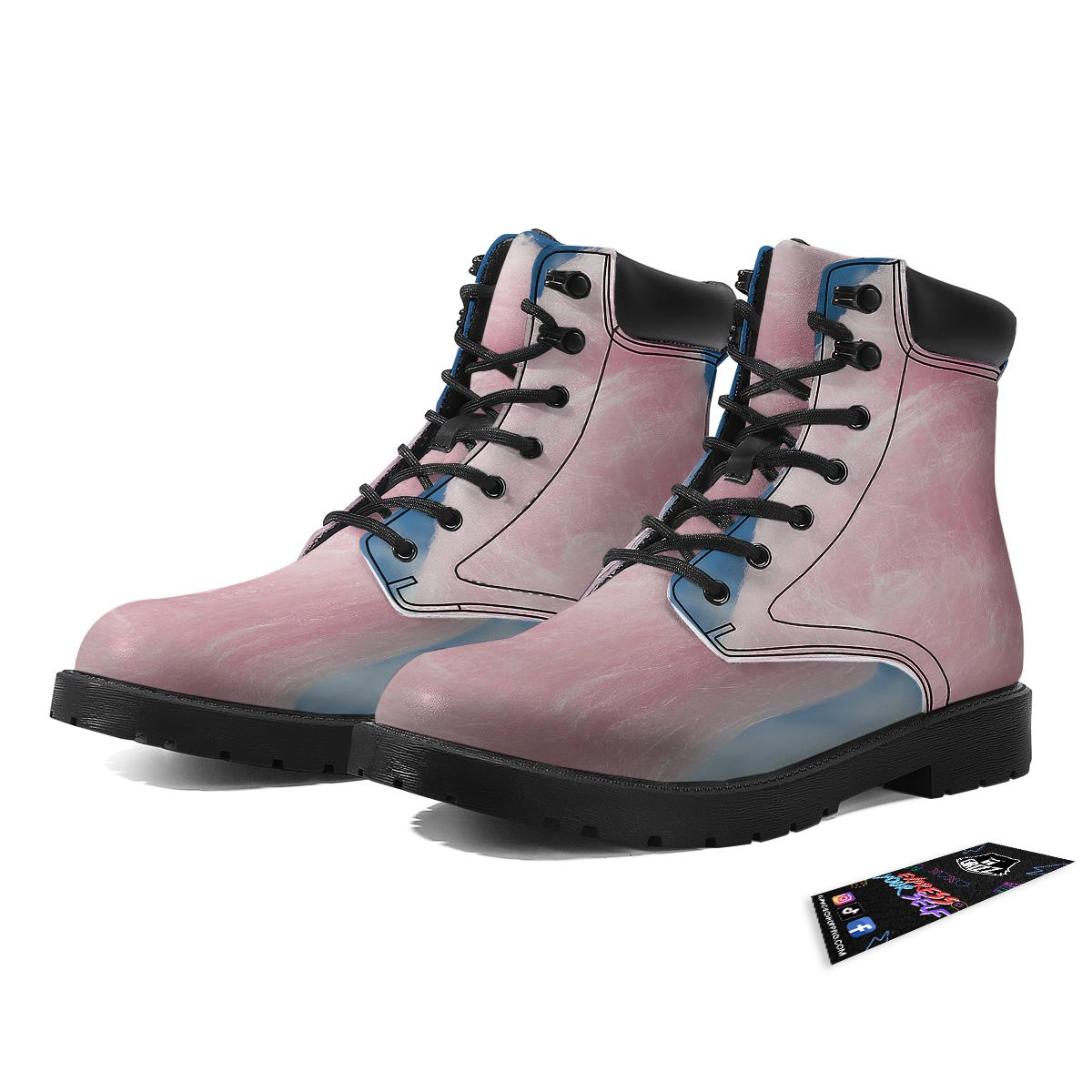 Cotton Candy Sweet Print Boots-grizzshop