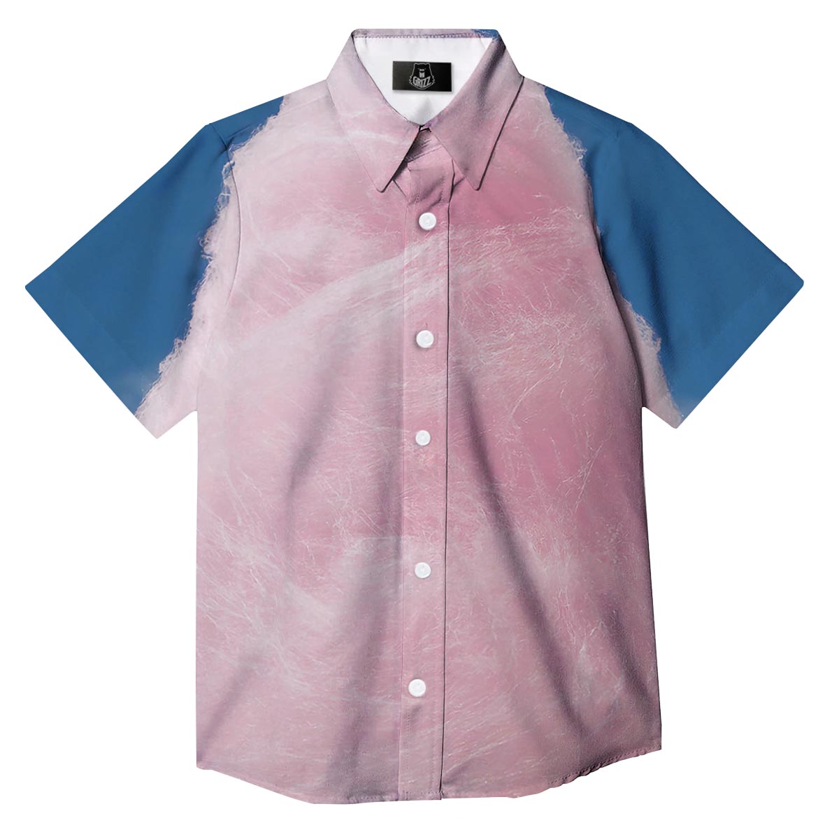 Cotton Candy Sweet Print Button Up Shirt-grizzshop