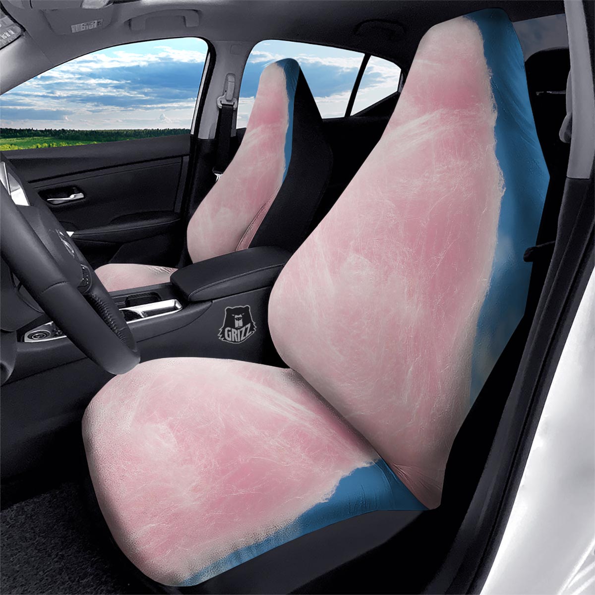 Cotton Candy Sweet Print Car Seat Covers-grizzshop