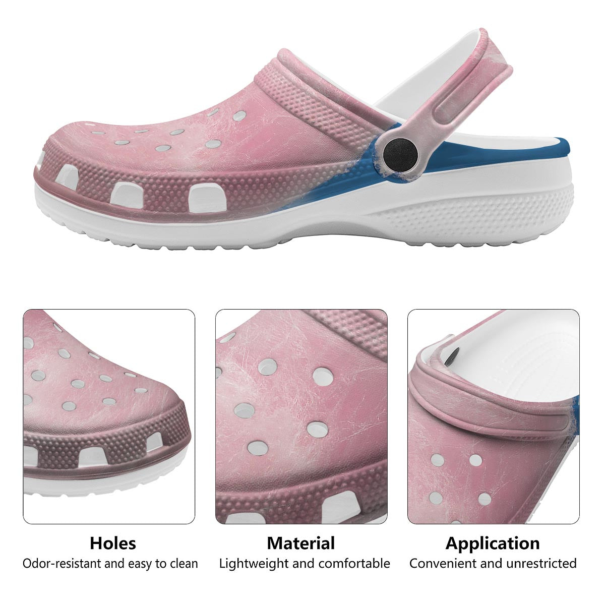 Cotton Candy Sweet Print Clog-grizzshop