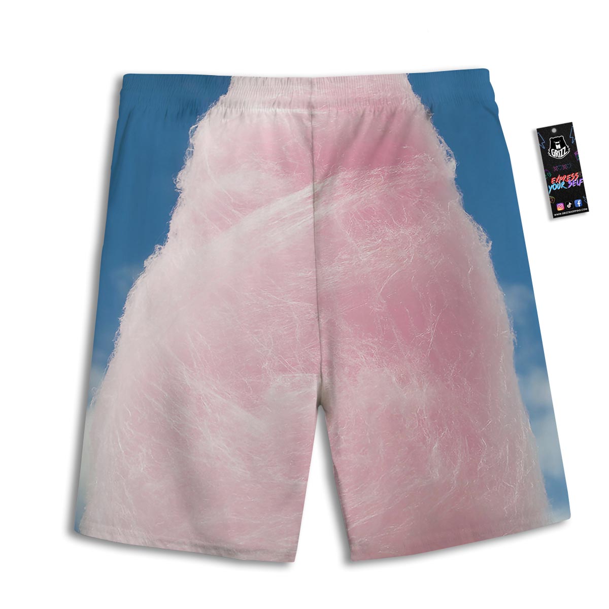 Cotton Candy Sweet Print Men's Athletic Shorts