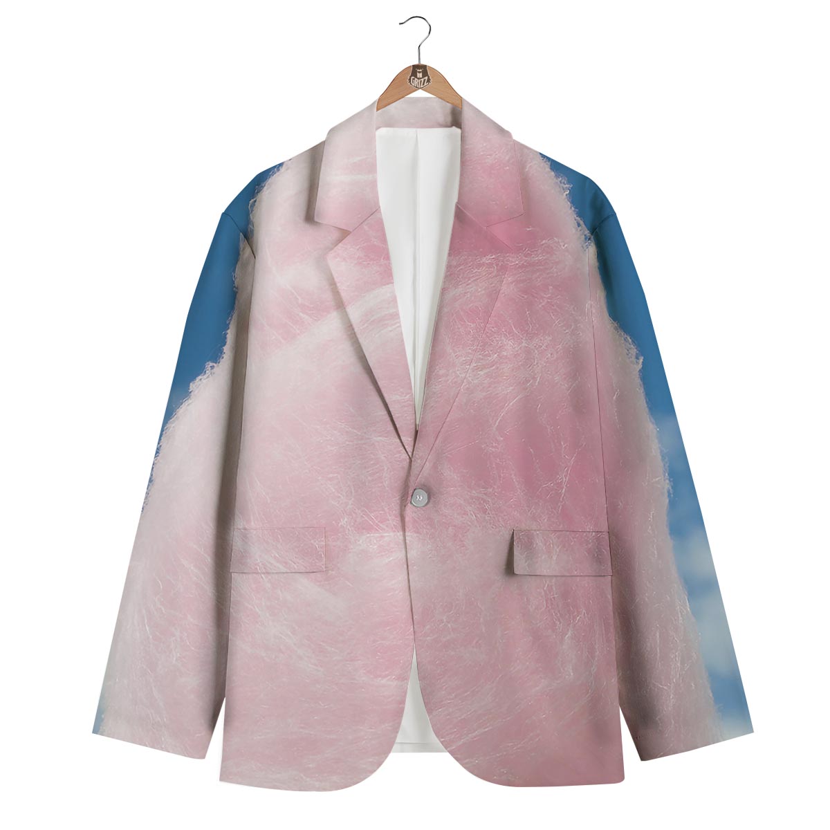 Cotton Candy Sweet Print Men's Blazer-grizzshop