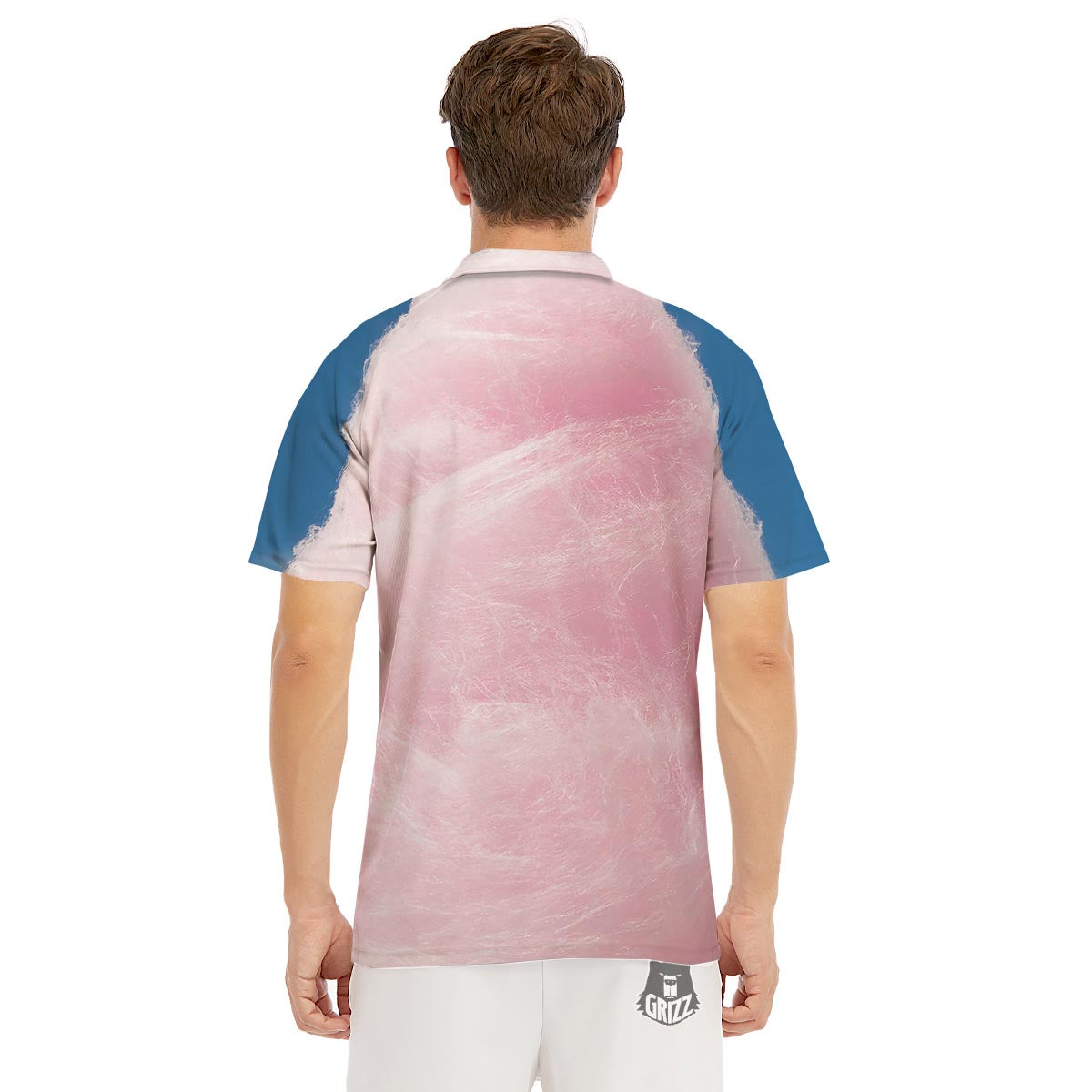 Cotton Candy Sweet Print Men's Golf Shirts-grizzshop