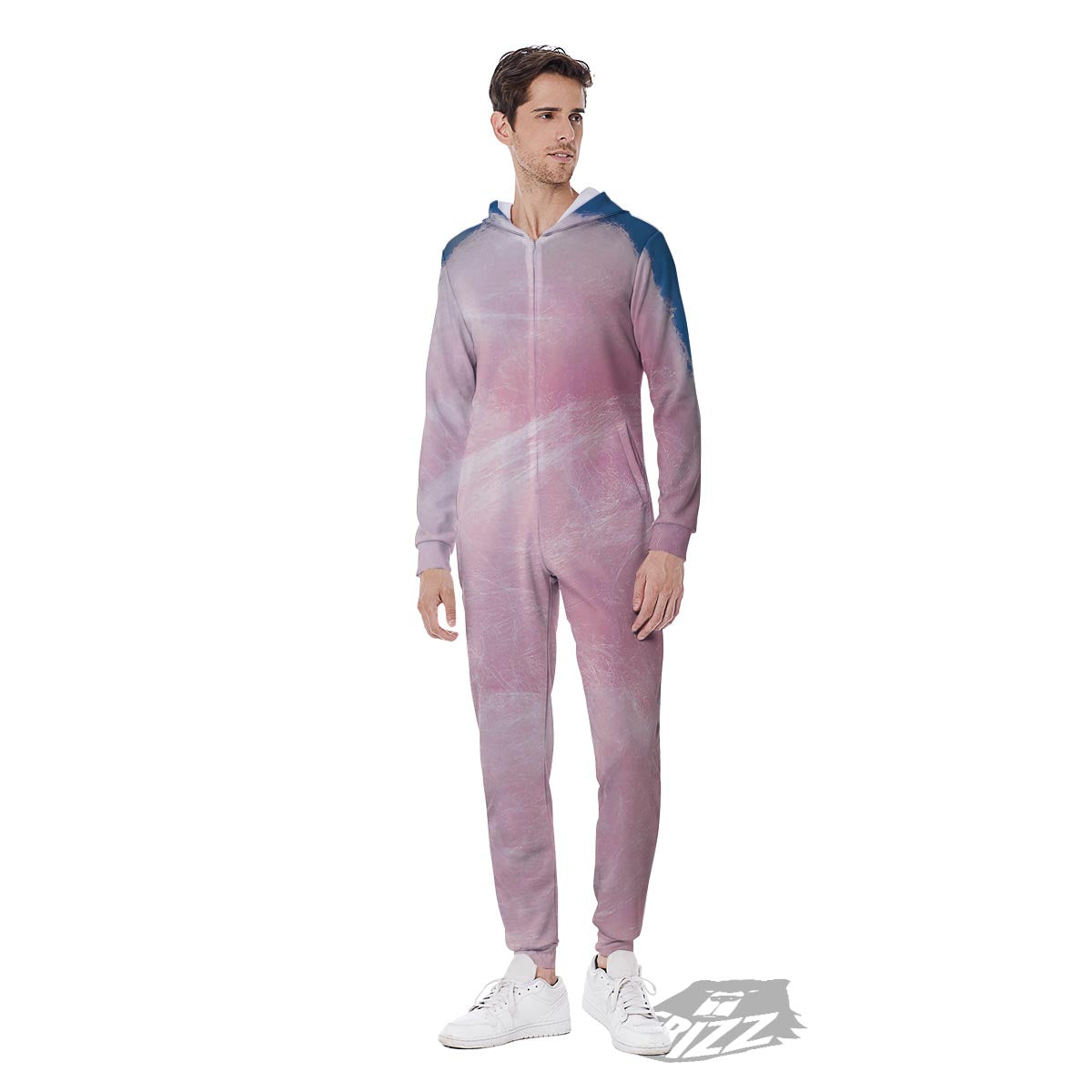 Cotton Candy Sweet Print Men's Jumpsuit-grizzshop