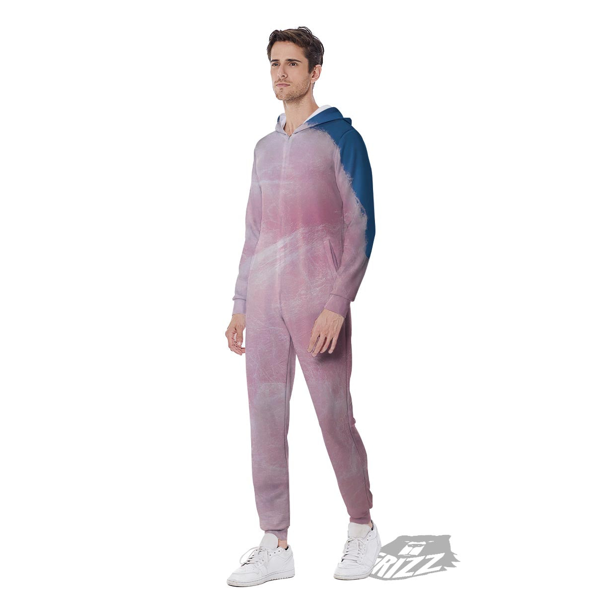 Cotton Candy Sweet Print Men's Jumpsuit-grizzshop