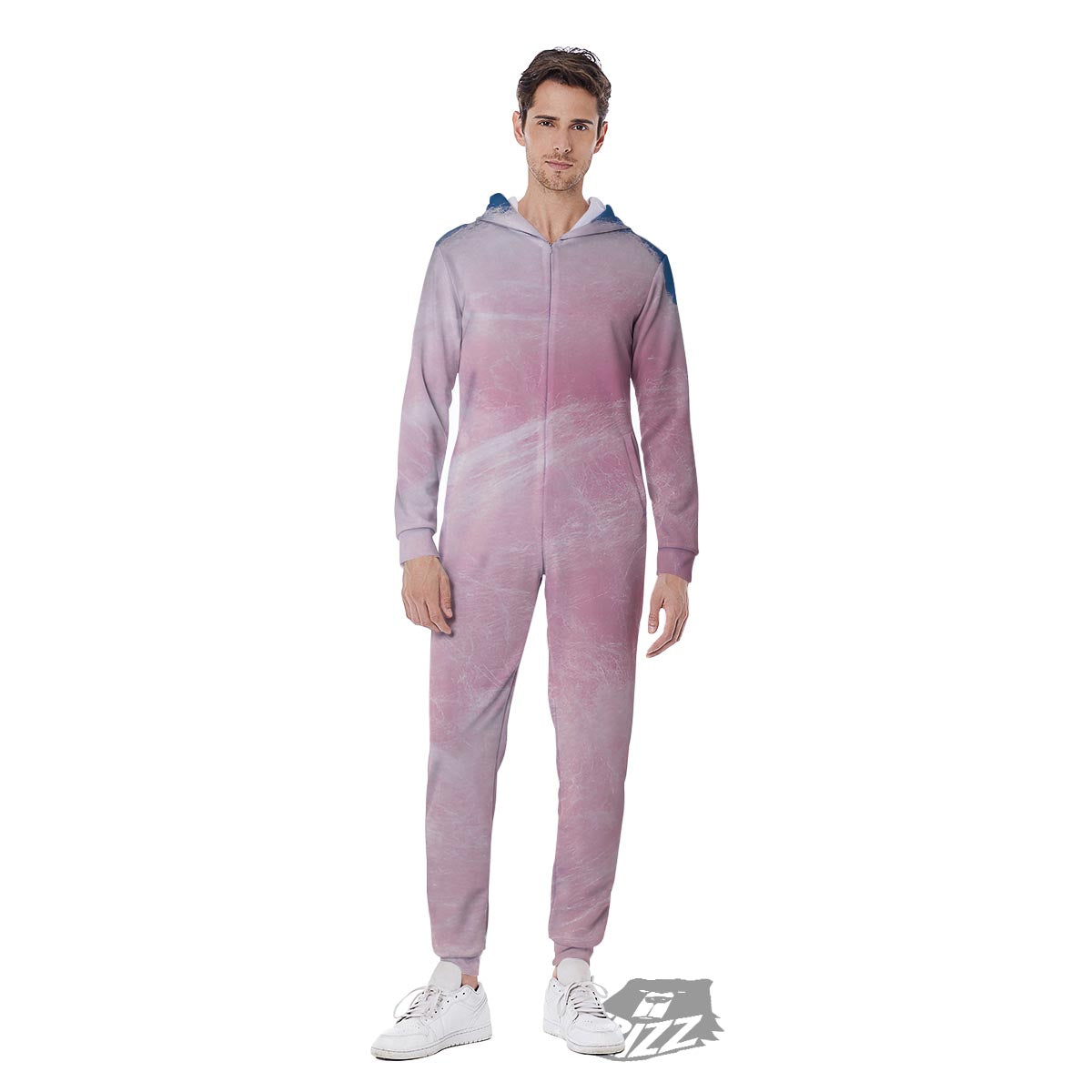 Cotton Candy Sweet Print Men's Jumpsuit-grizzshop