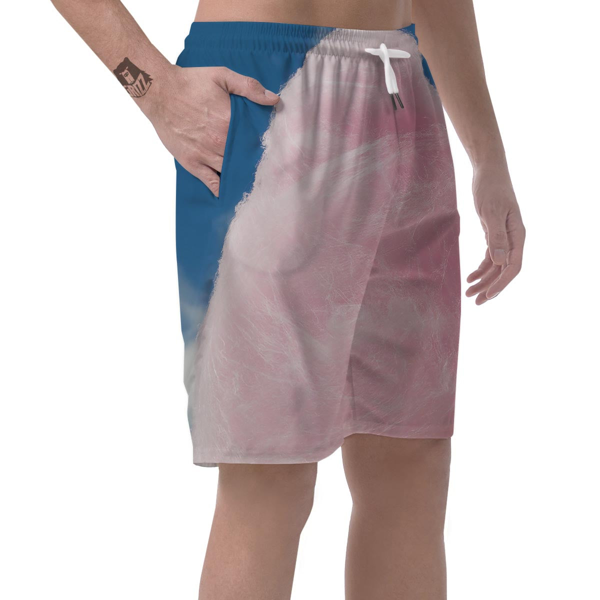 Cotton Candy Sweet Print Men's Shorts-grizzshop