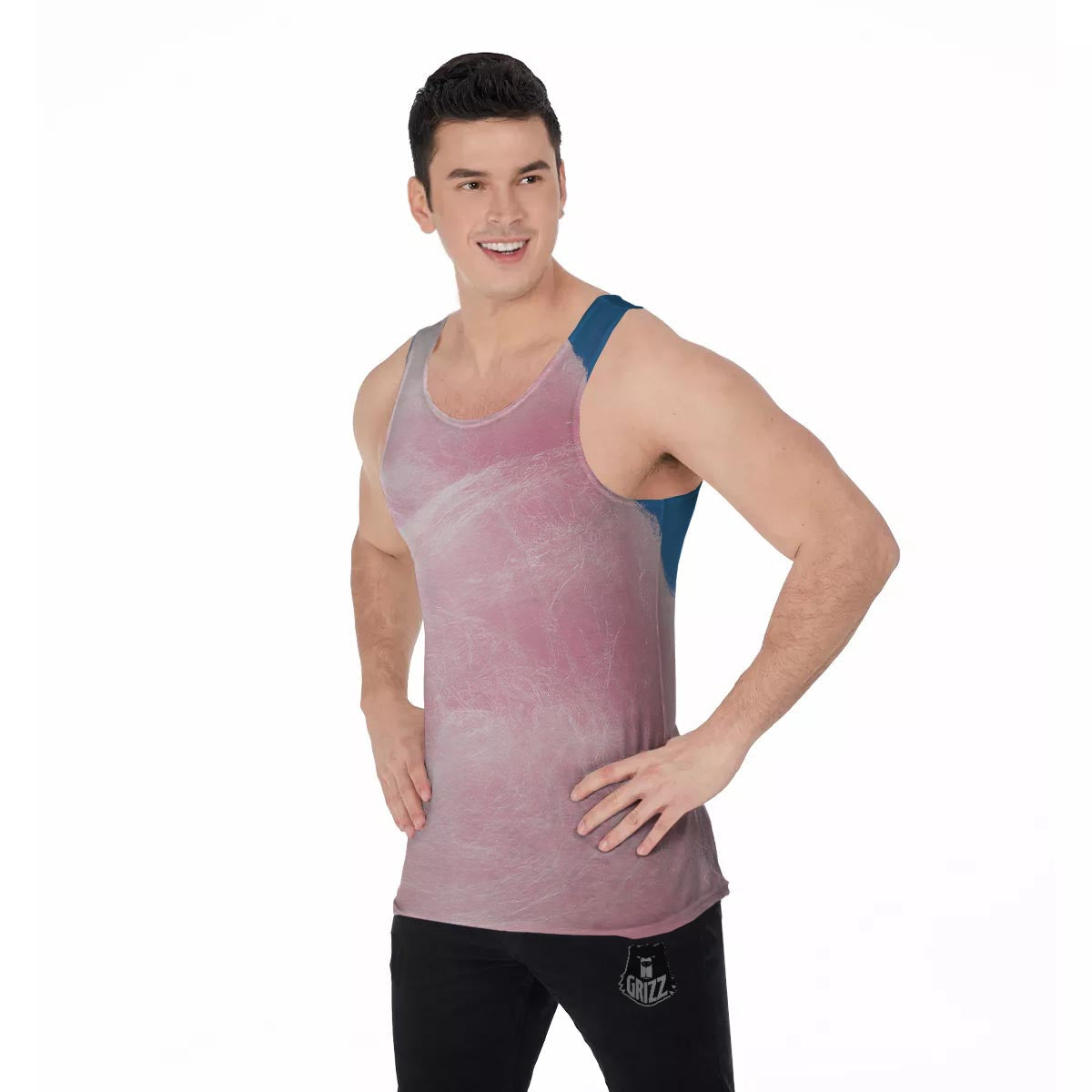 Cotton Candy Sweet Print Men's Tank Top-grizzshop