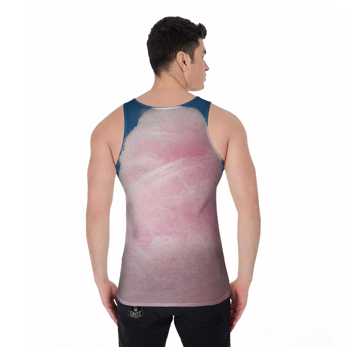 Cotton Candy Sweet Print Men's Tank Top-grizzshop