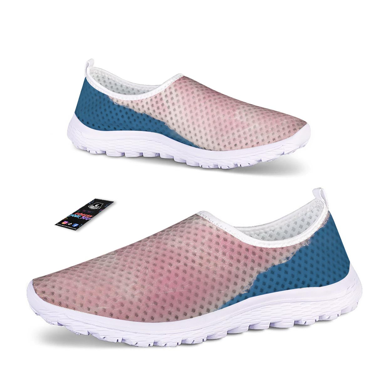 Cotton Candy Sweet Print Nurse Shoes-grizzshop