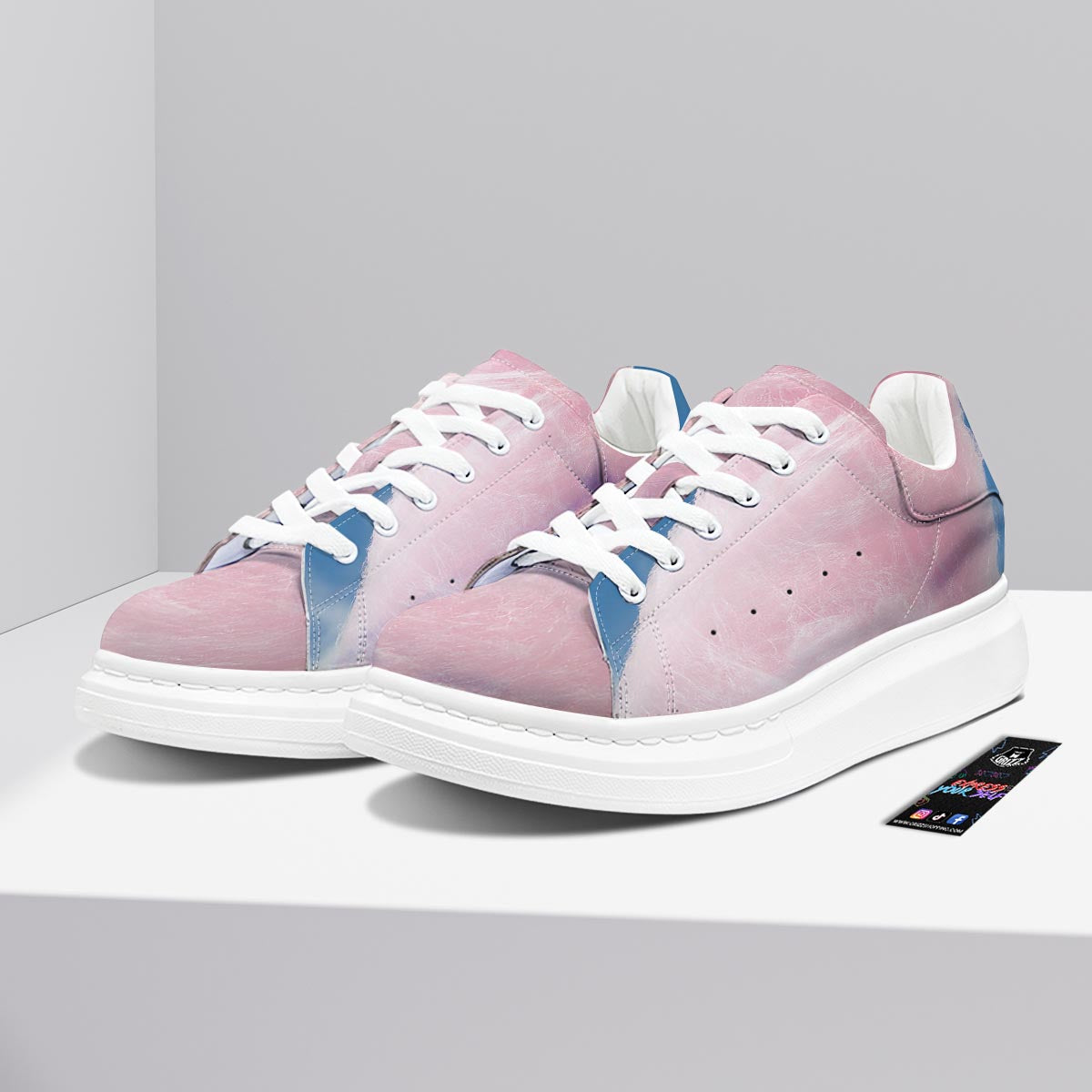 Cotton Candy Sweet Print Platform Shoes-grizzshop