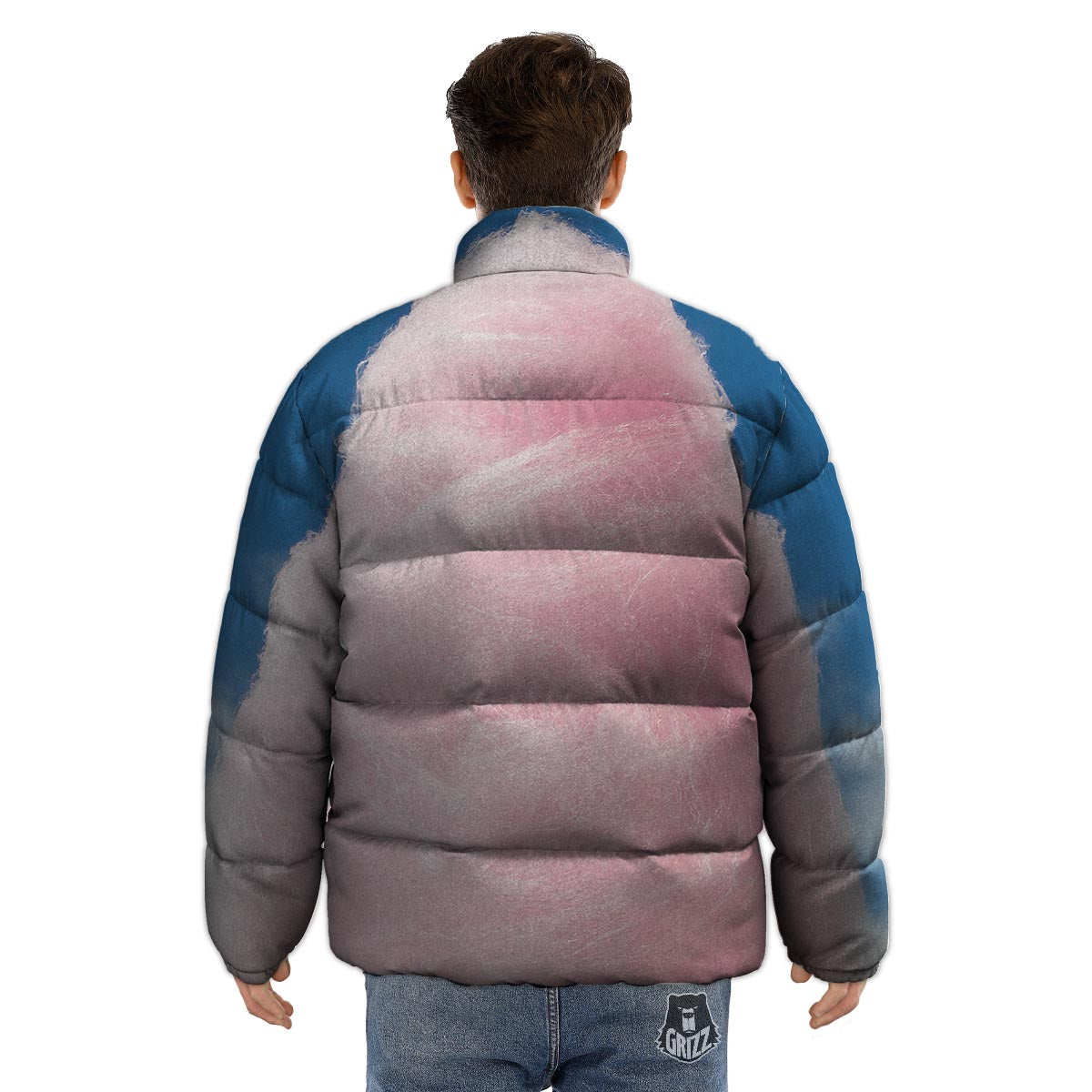 Cotton Candy Sweet Print Puffer Jacket-grizzshop