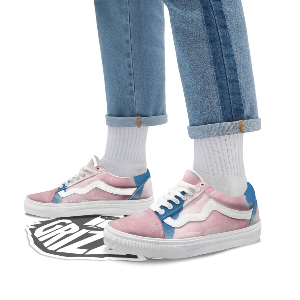 Cotton Candy Sweet Print Skate Shoes-grizzshop