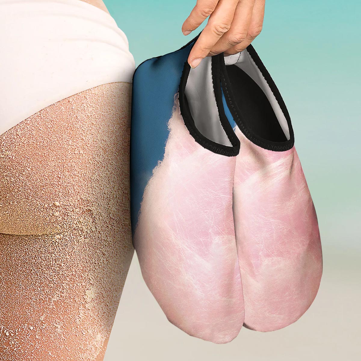 Cotton Candy Sweet Print Water Shoes-grizzshop