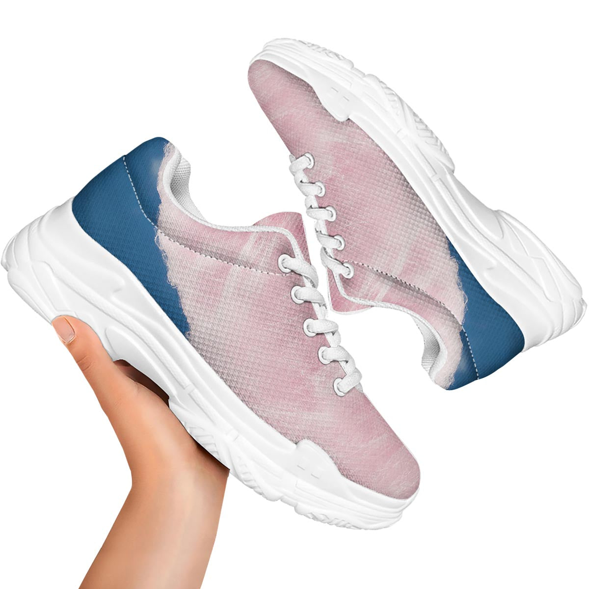 Cotton Candy Sweet Print White Chunky Shoes-grizzshop