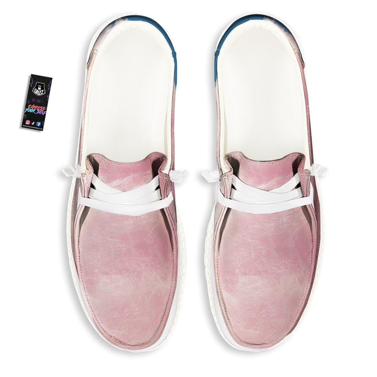 Cotton Candy Sweet Print White Loafers-grizzshop