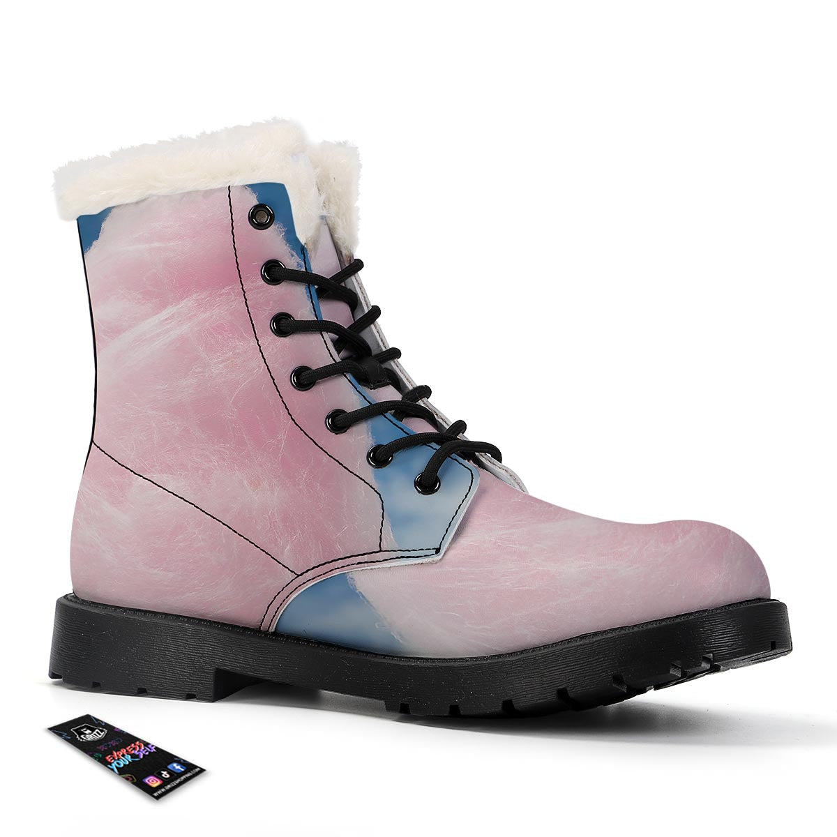 Cotton Candy Sweet Print Winter Boots-grizzshop