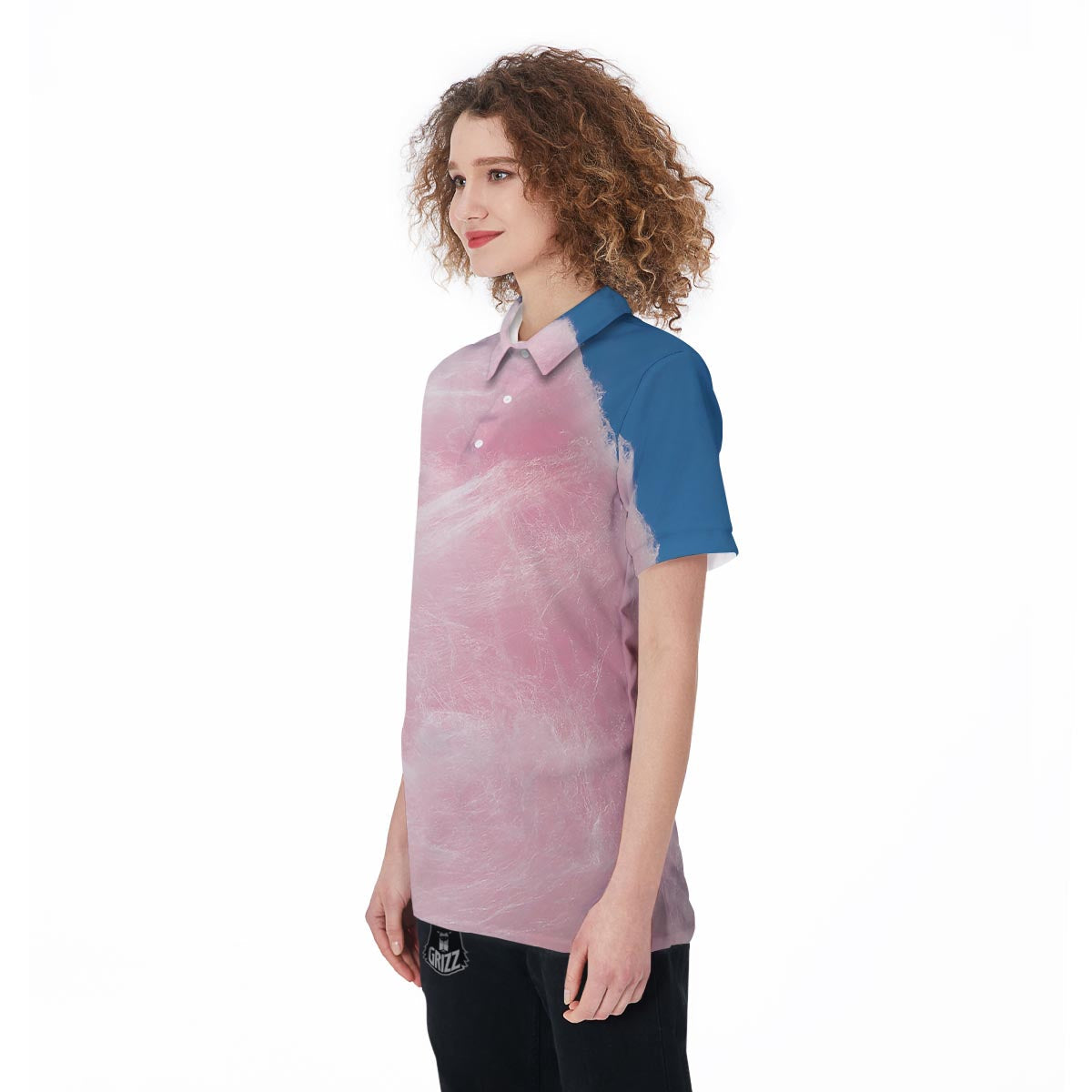Cotton Candy Sweet Print Women's Golf Shirts-grizzshop