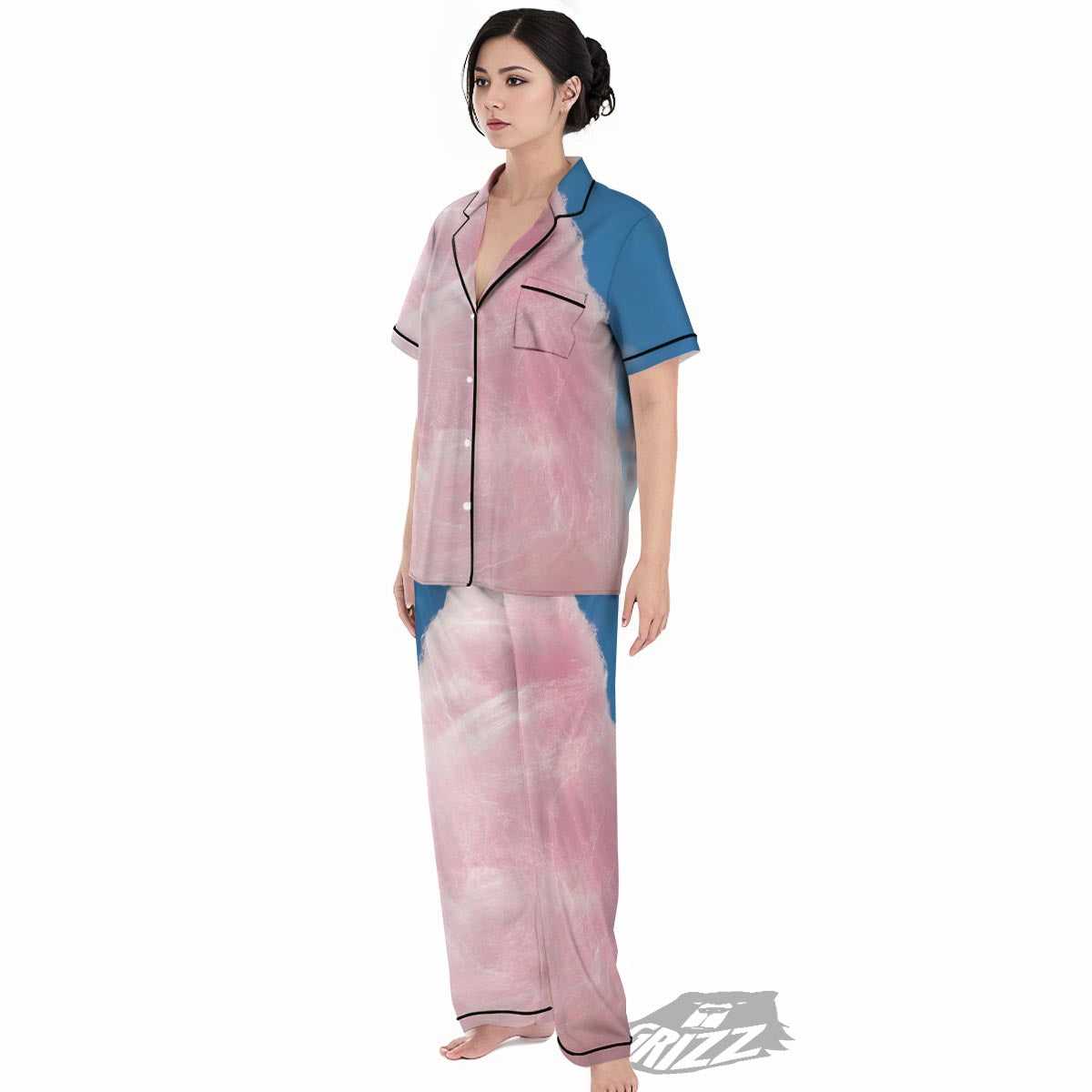 Cotton Candy Sweet Print Women's Pajamas Set-grizzshop