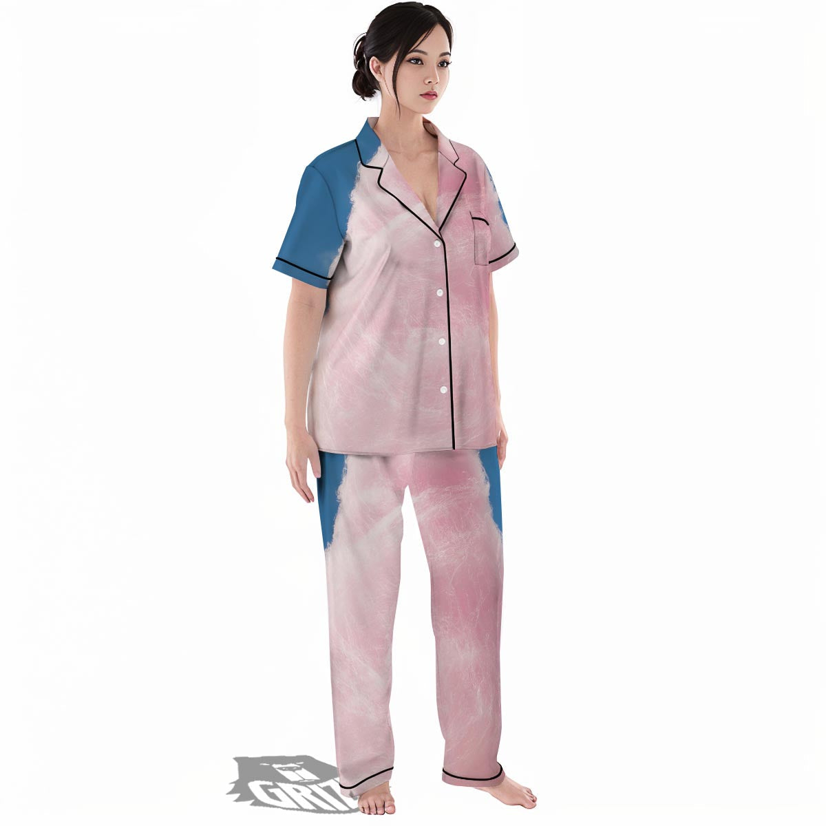 Cotton Candy Sweet Print Women's Pajamas Set-grizzshop
