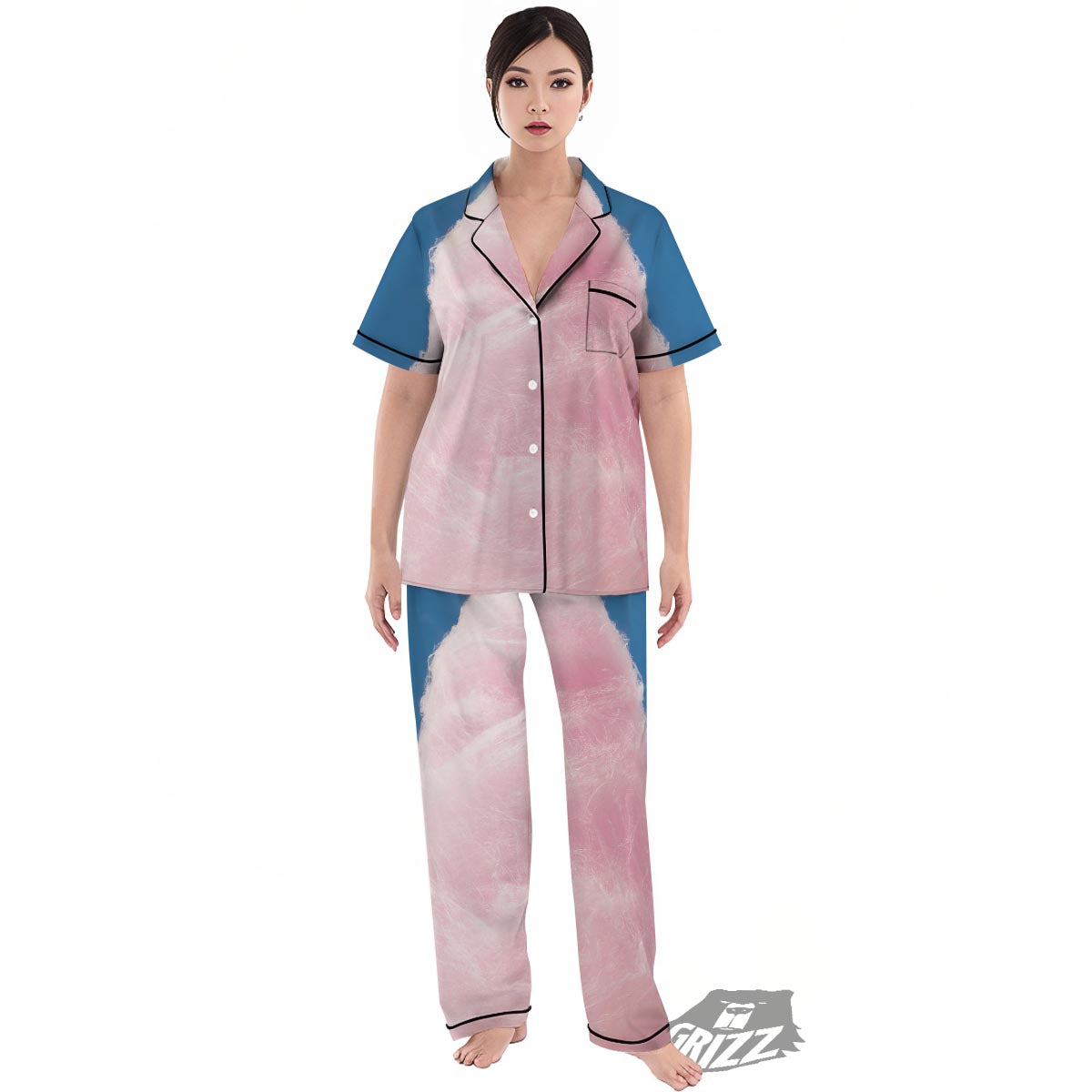 Cotton Candy Sweet Print Women's Pajamas Set-grizzshop
