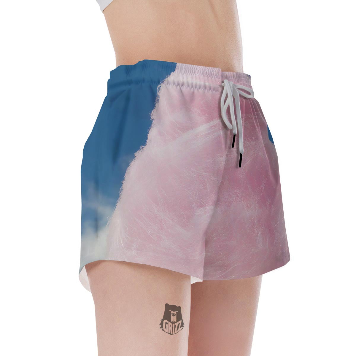 Cotton Candy Sweet Print Women's Shorts-grizzshop