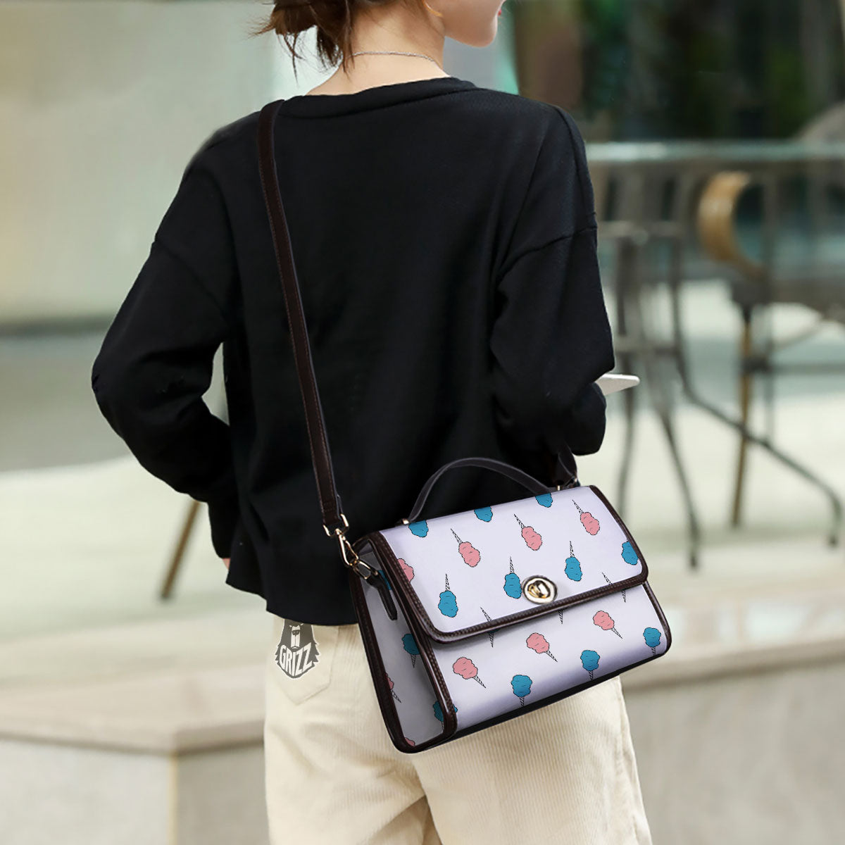 Cotton Candy Blue And Pink Print Pattern Women's Satchel Bag