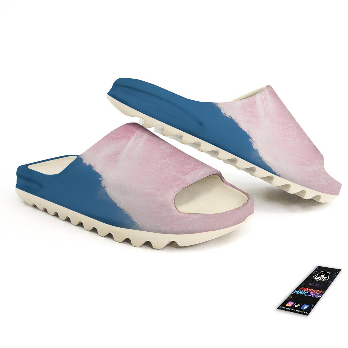 Cotton Candy Sweet Print Sandals-grizzshop