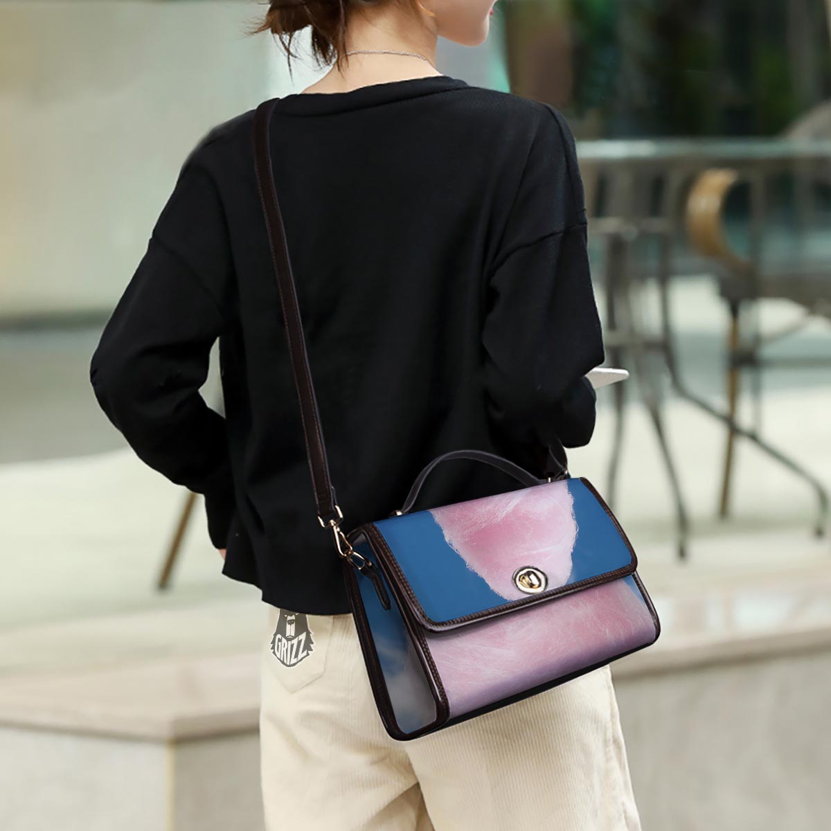 Cotton Candy Sweet Print Women's Satchel Bag
