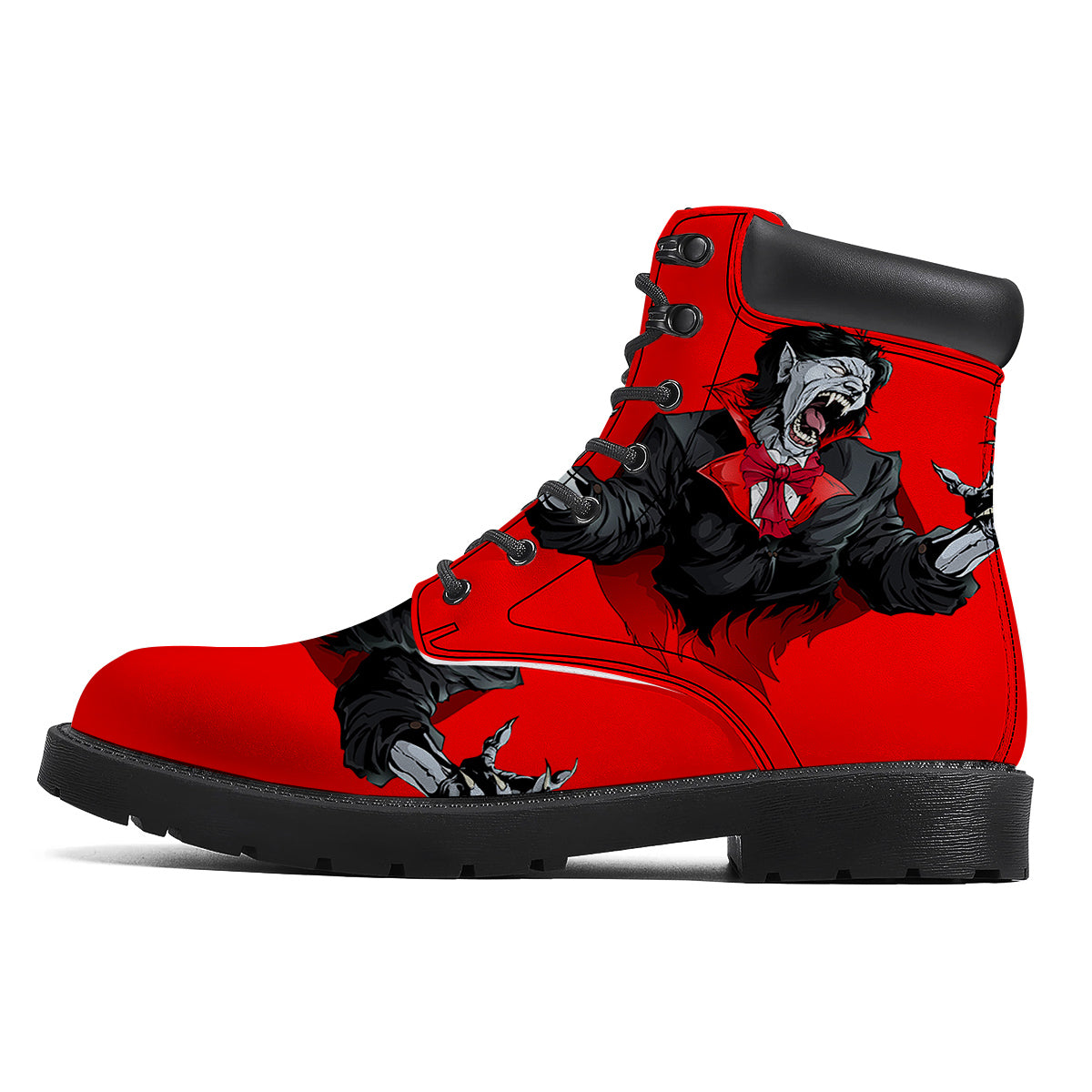 Count Dracula Print Boots-grizzshop