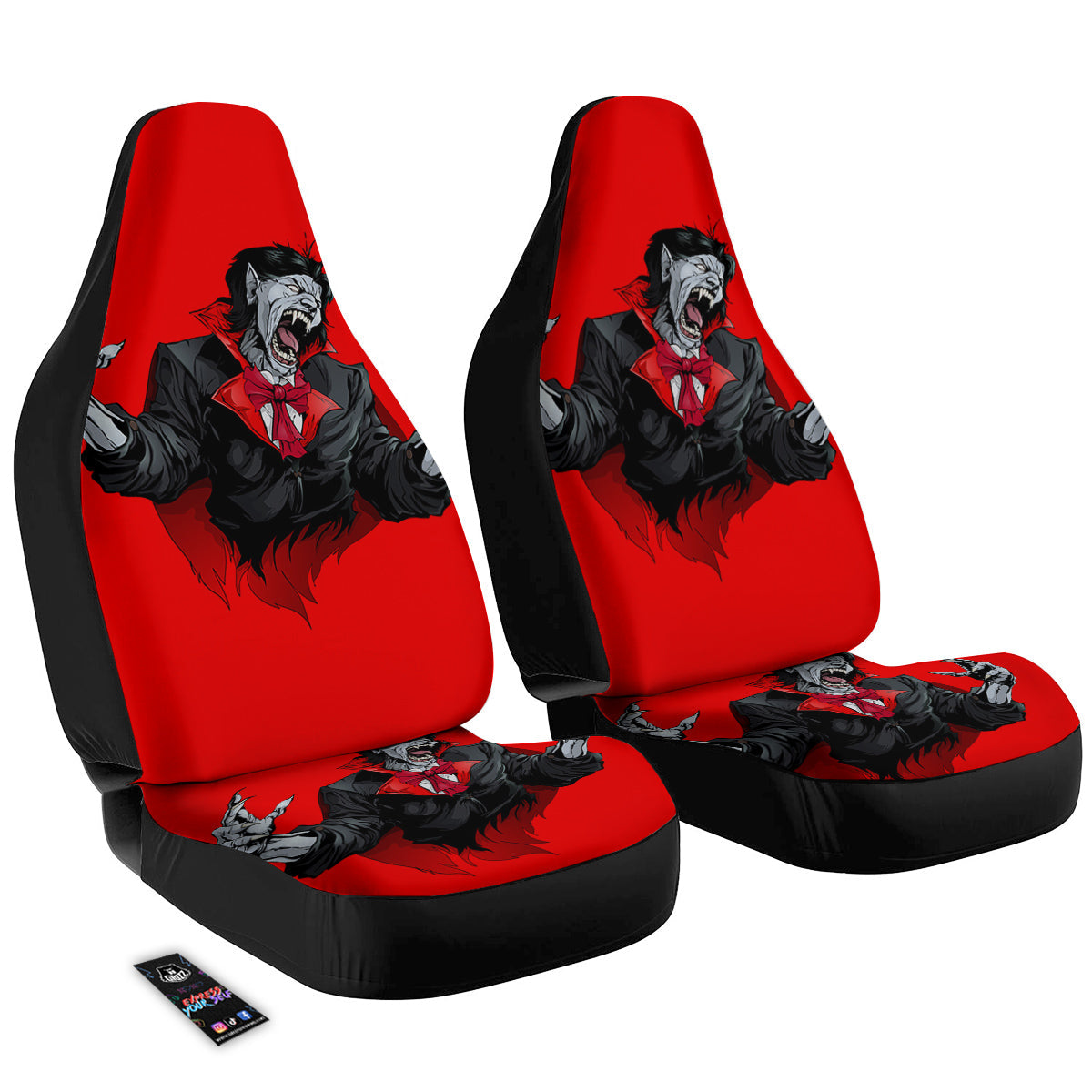 Count Dracula Print Car Seat Covers-grizzshop