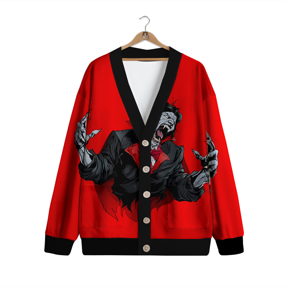 Count Dracula Print Cardigan-grizzshop