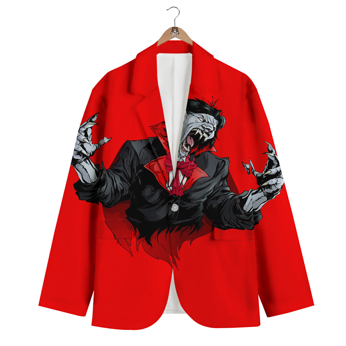 Count Dracula Print Men's Blazer-grizzshop