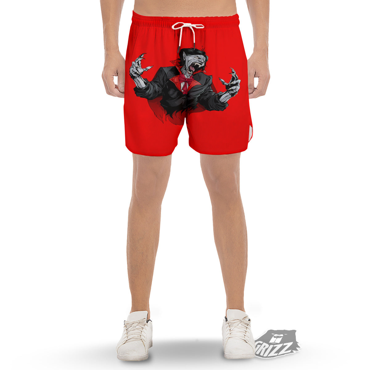 Count Dracula Print Men's Gym Shorts-grizzshop