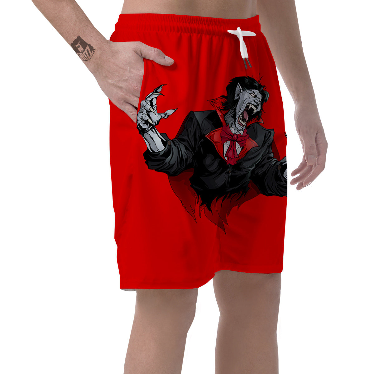 Count Dracula Print Men's Shorts-grizzshop