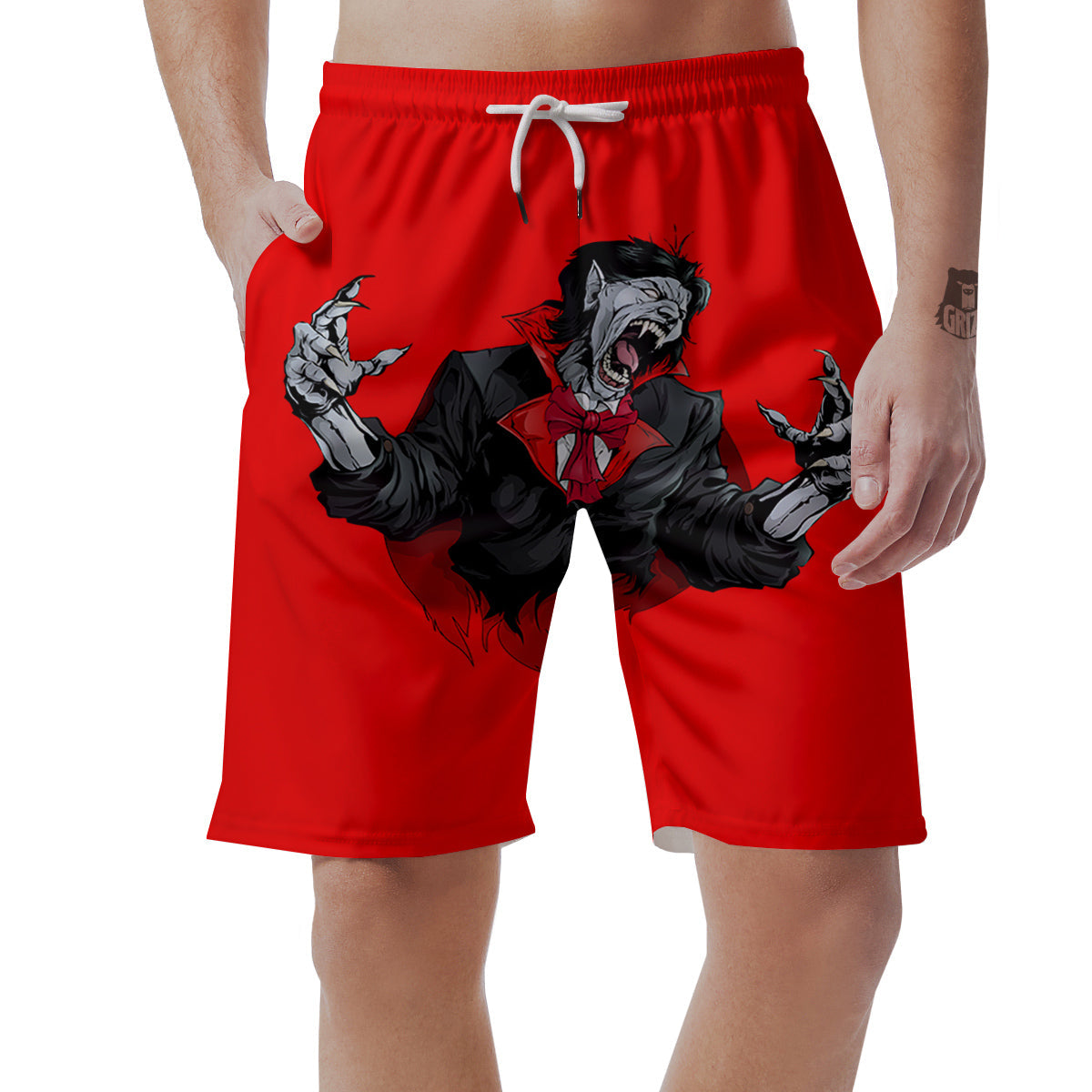 Count Dracula Print Men's Shorts-grizzshop