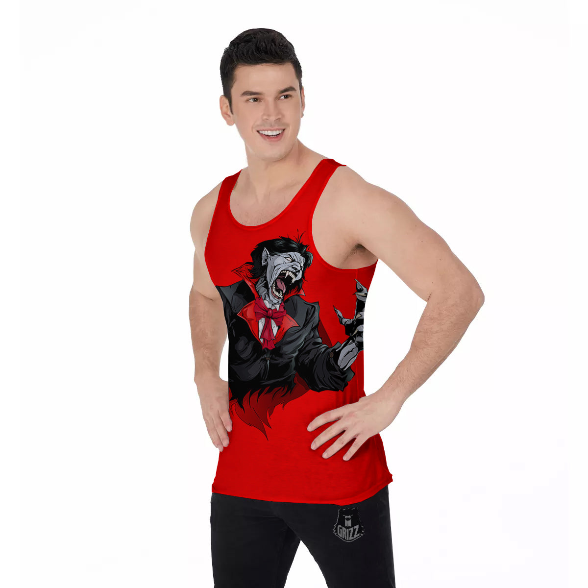 Count Dracula Print Men's Tank Top-grizzshop