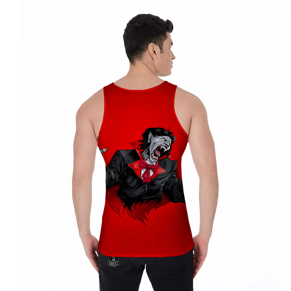 Count Dracula Print Men's Tank Top-grizzshop