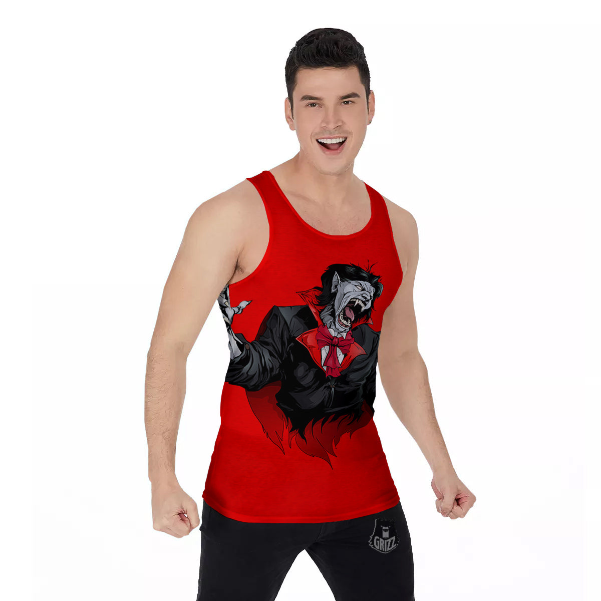 Count Dracula Print Men's Tank Top-grizzshop