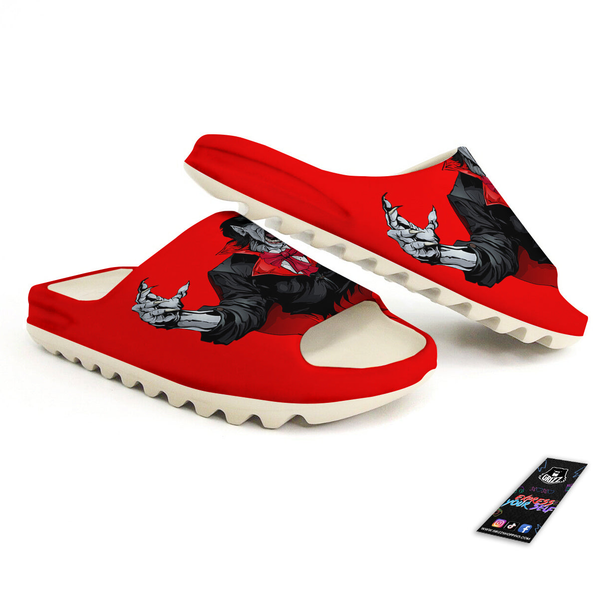 Count Dracula Print Sandals-grizzshop