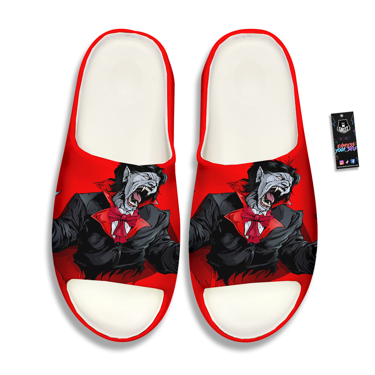 Count Dracula Print Sandals-grizzshop
