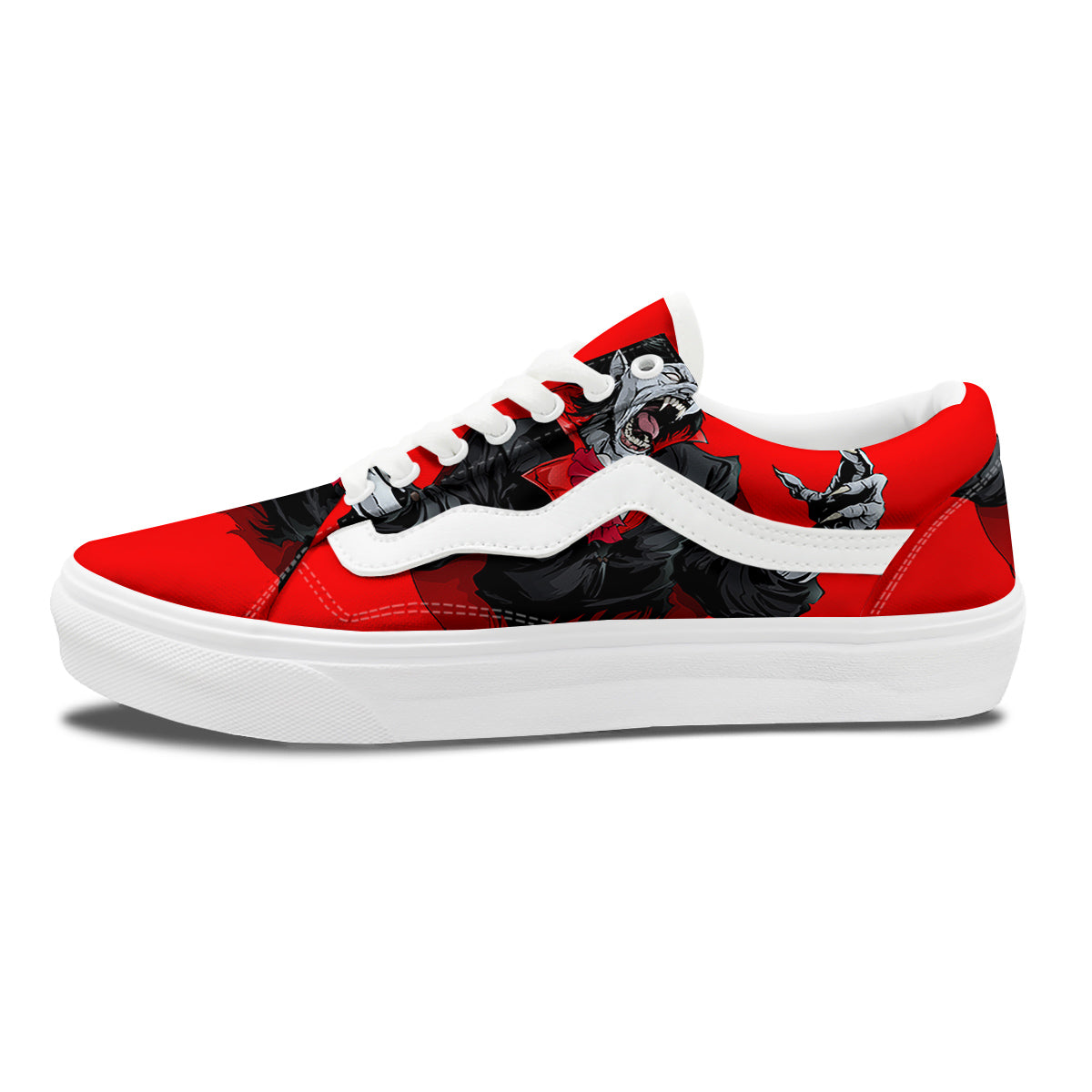Count Dracula Print Skate Shoes-grizzshop