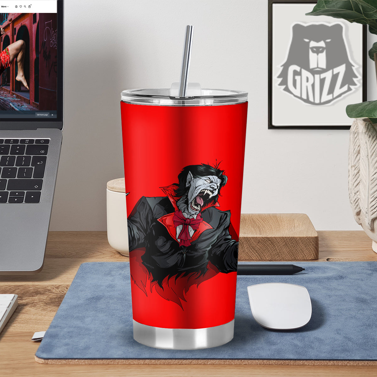 Count Dracula Print Tumbler-grizzshop