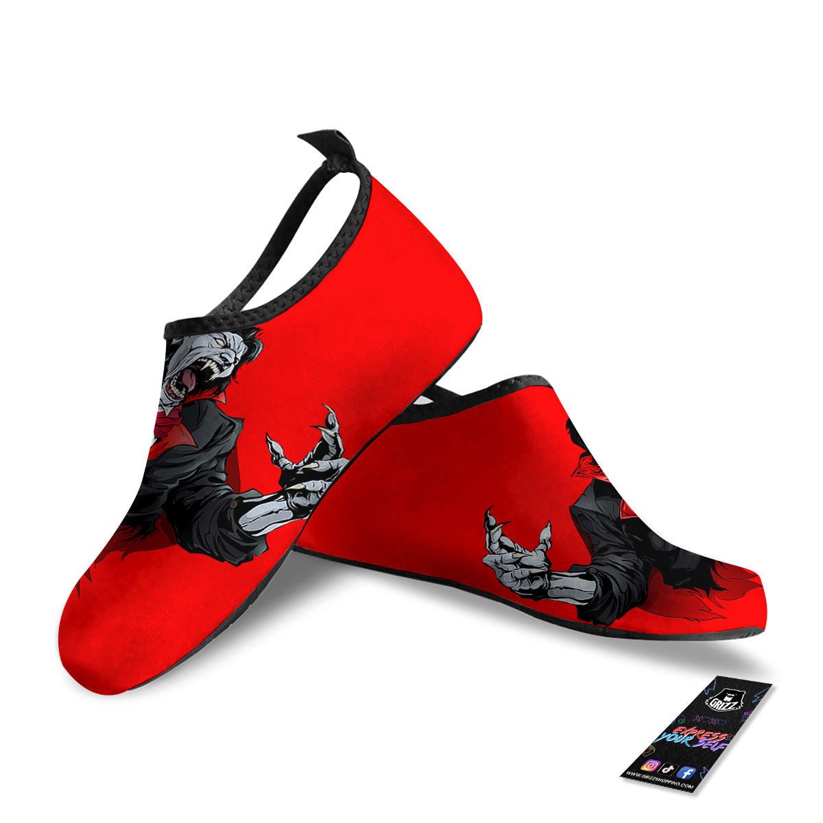 Count Dracula Print Water Shoes-grizzshop